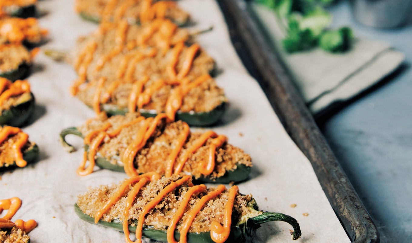 Vegan Baked Jalapeño Poppers&nbsp;