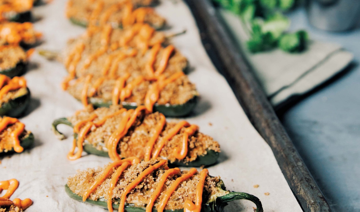 Vegan Baked Jalapeño Poppers 