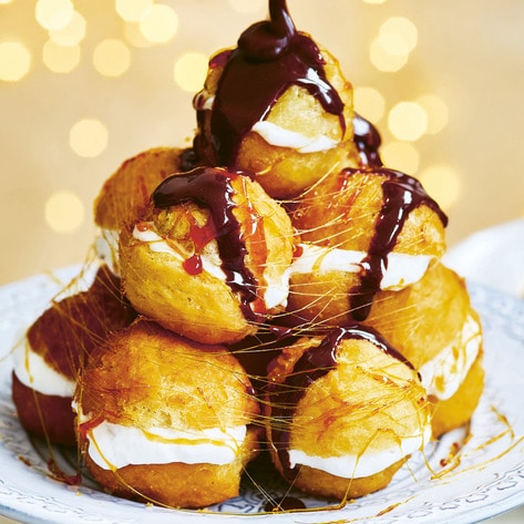 Vegan Boozy Holiday Profiteroles