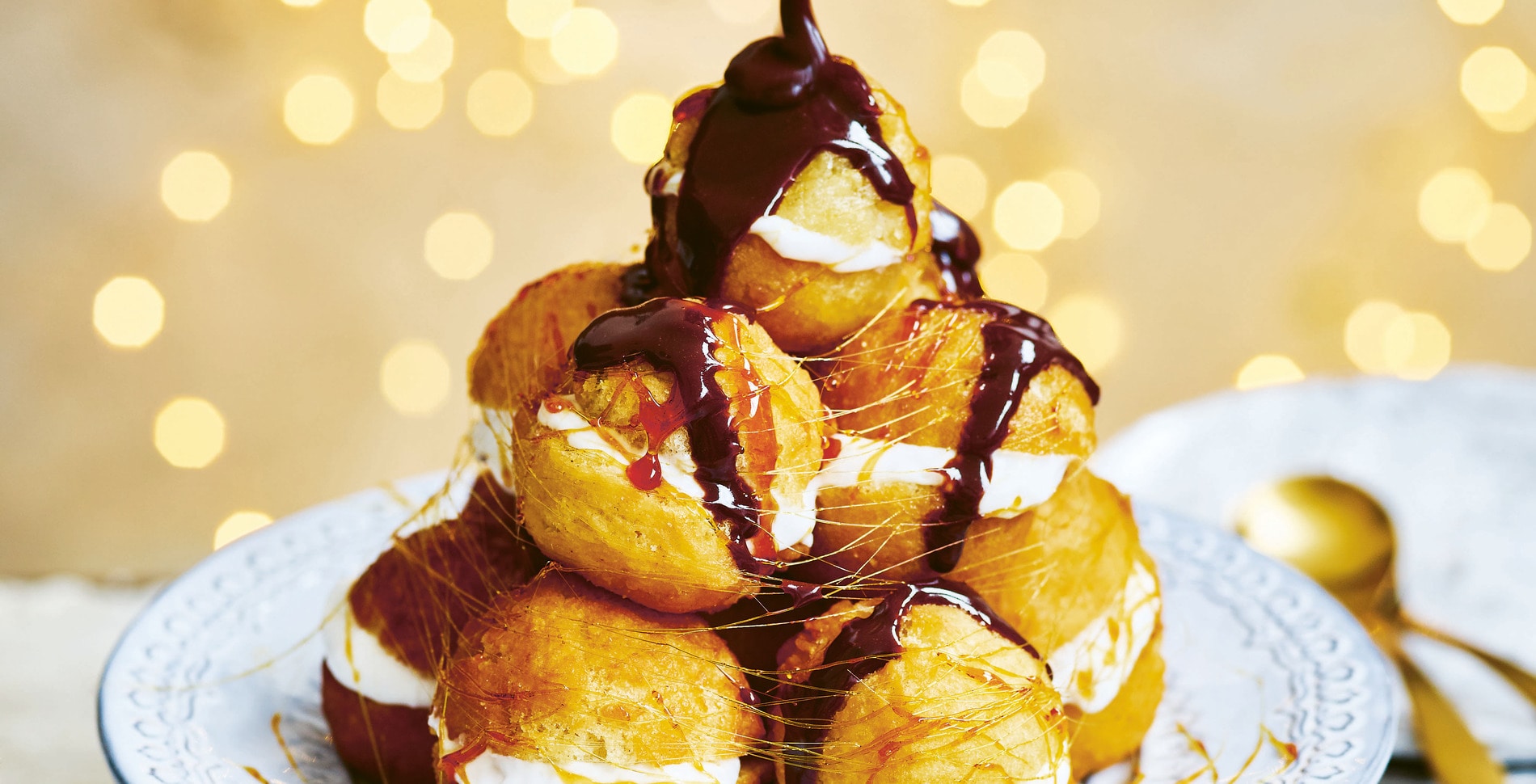 Vegan Boozy Holiday Profiteroles