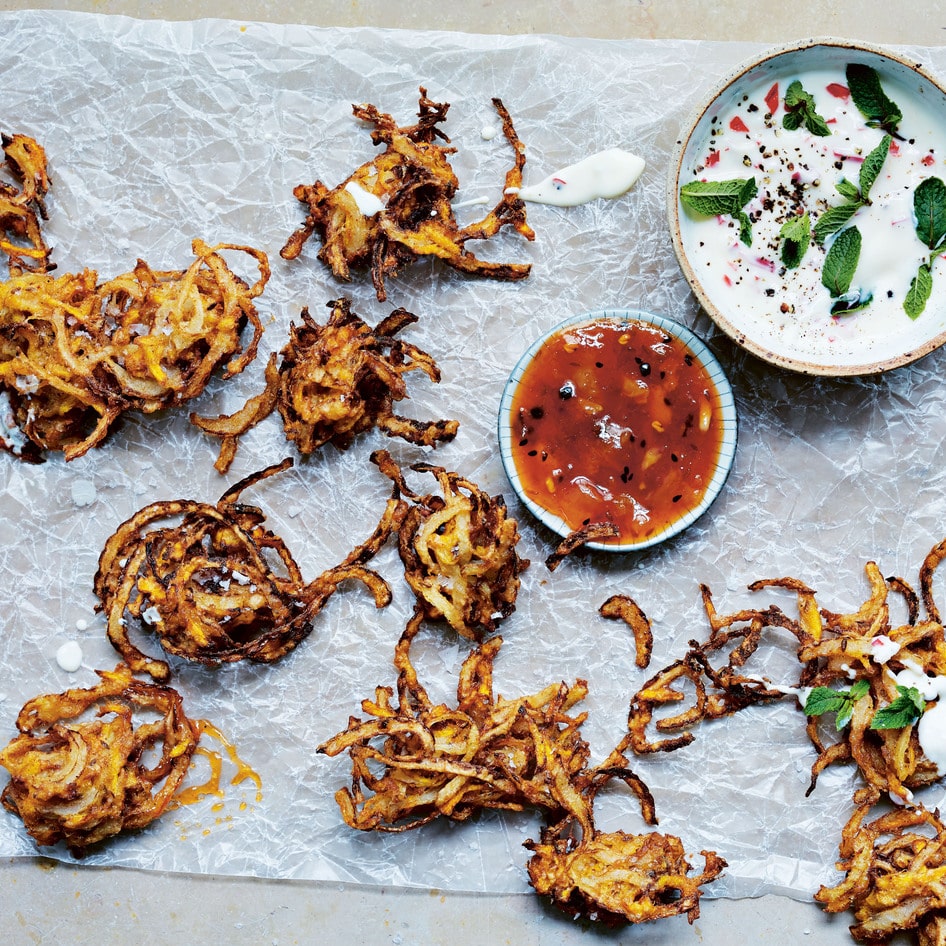 Vegan Carrot and Onion Bhajis