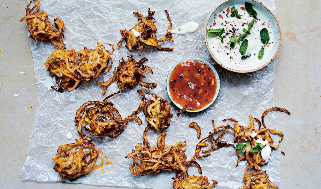 Vegan Carrot and Onion Bhajis