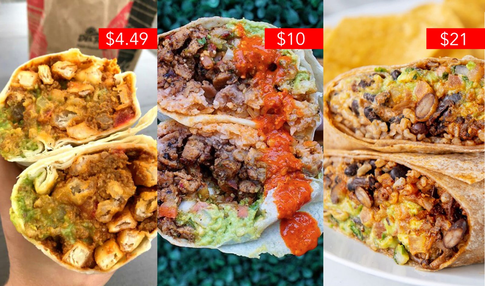 I Compared 3 Different Vegan Burritos at 3 Different Price Points, and What I Found Was Surprising
