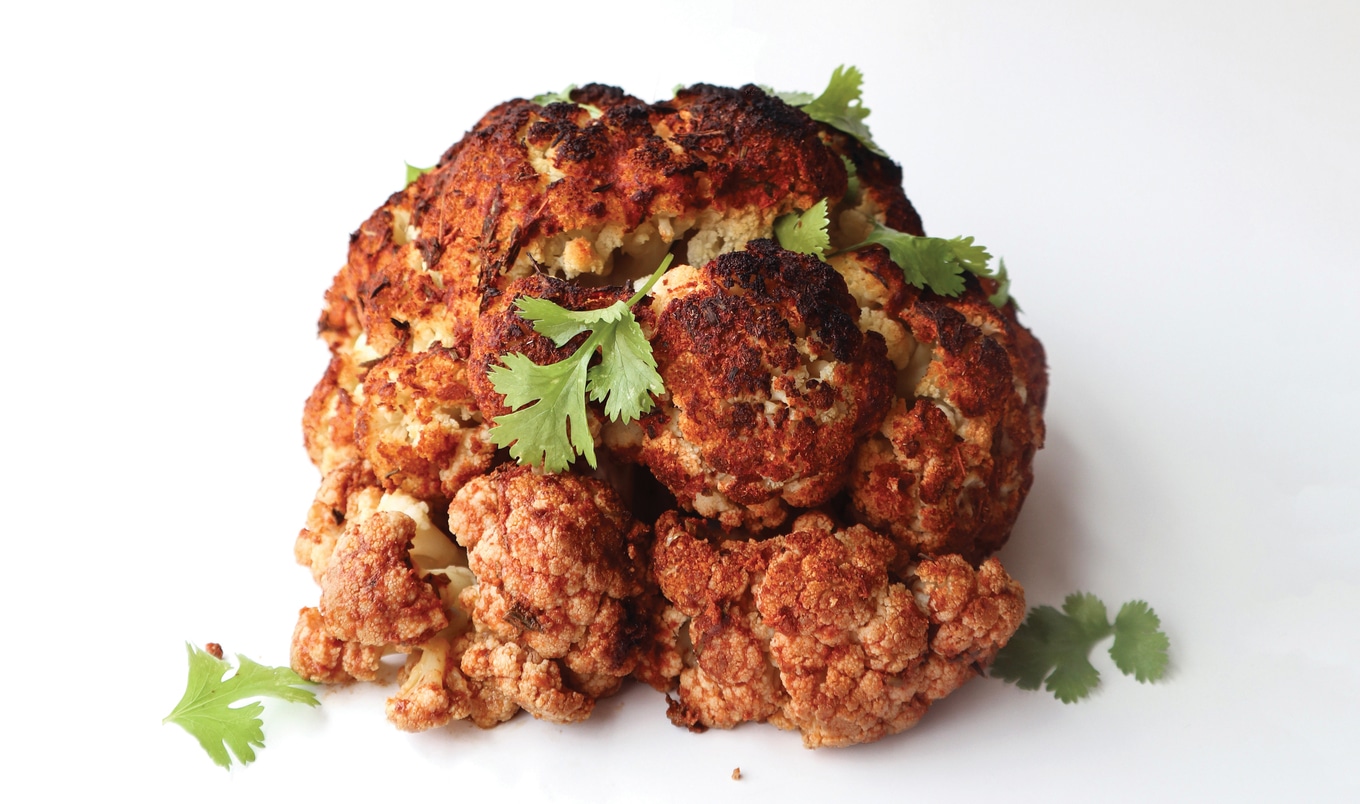 Whole Roasted Jerk Cauliflower