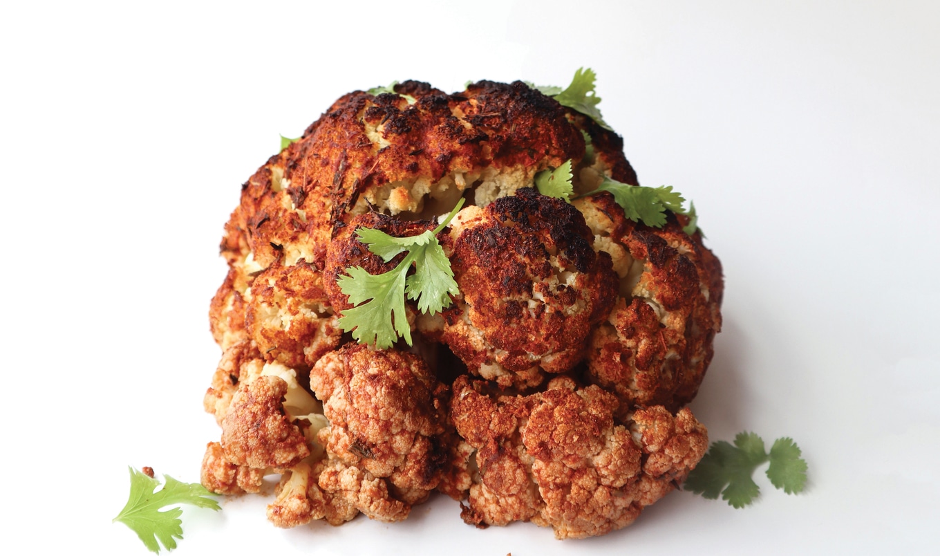 Whole Roasted Jerk Cauliflower
