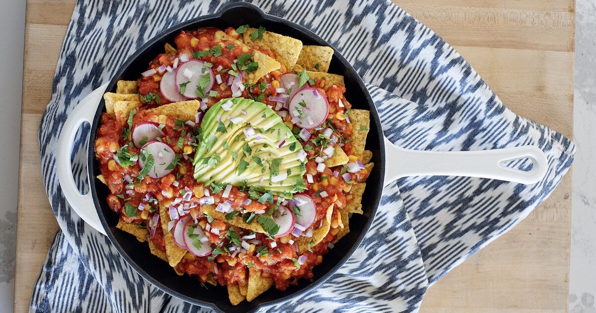 Easy Vegan Skillet Chickpea Chilaquiles | VegNews