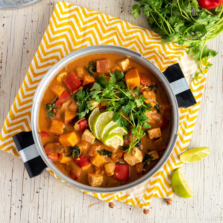 Hearty Vegan Almond Butter Sweet Potato and Kale Stew