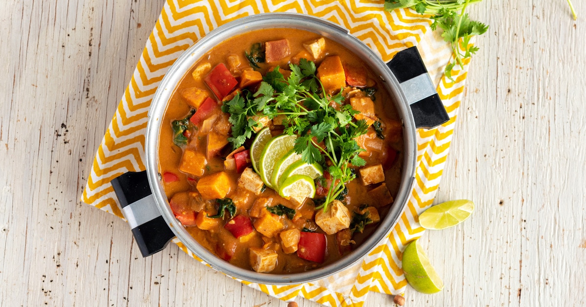 Hearty Vegan Almond Butter Sweet Potato and Kale Stew | VegNews