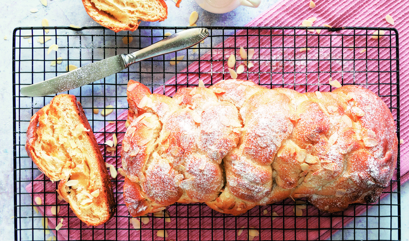 Marzipan-Filled Vegan Challah