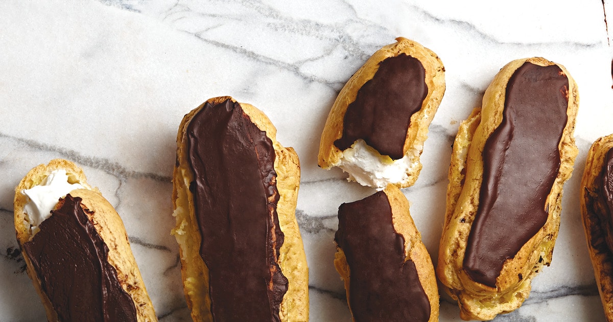 Vegan Chocolate Eclairs With Coconut Whipped Cream | VegNews