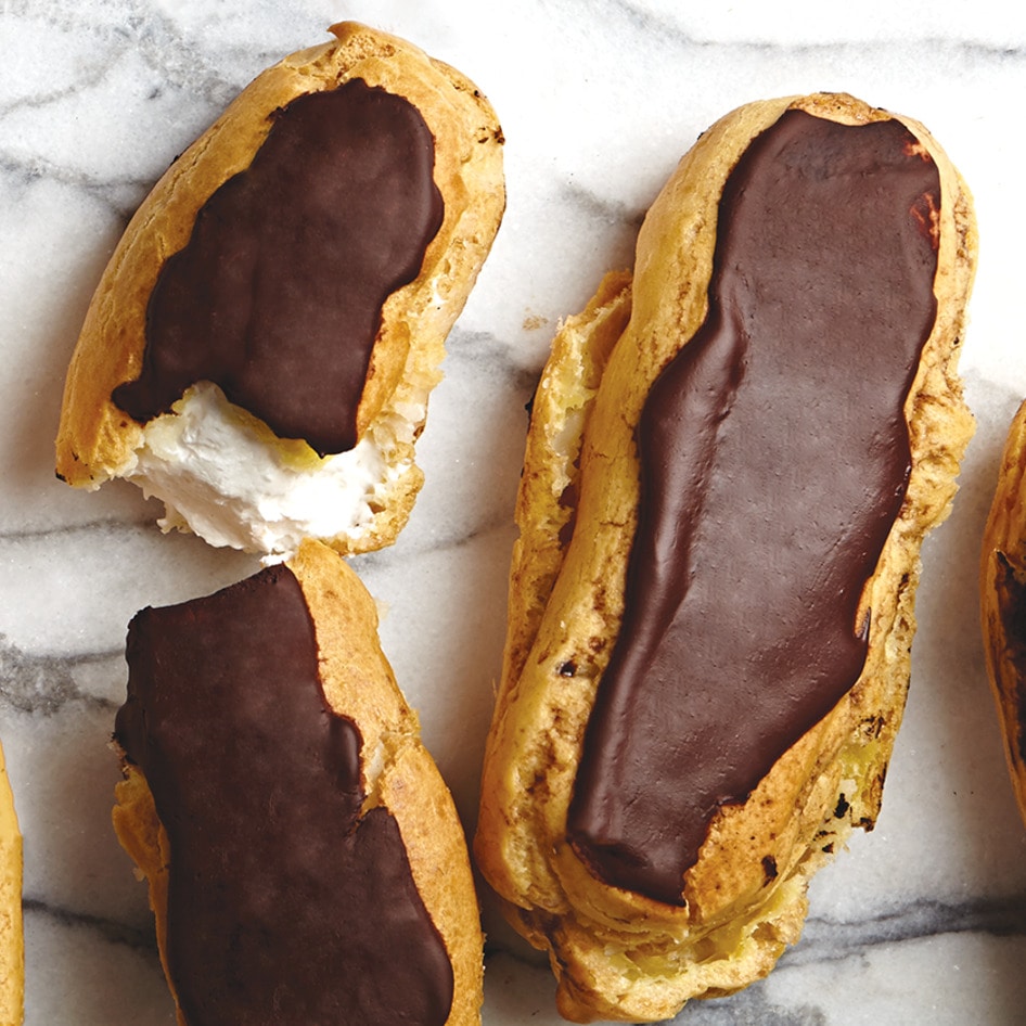 Miyoko Schinner's Famous Vegan Chocolate Eclairs With Coconut Whipped Cream