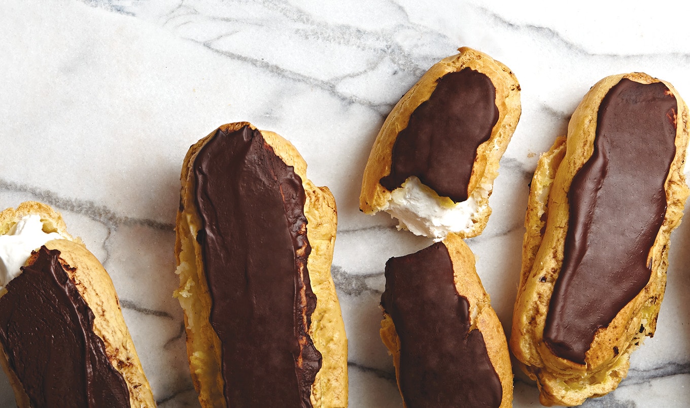 Vegan Chocolate Eclairs With Coconut Whipped Cream