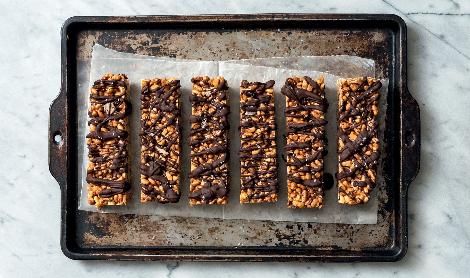 Vegan Chocolate Peanut Butter Rice Krispy Bars