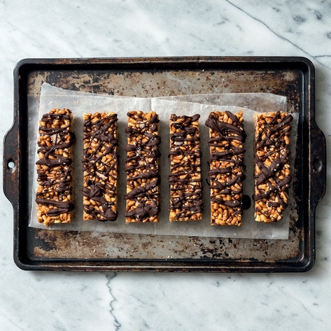 Vegan Chocolate and Peanut Butter Rice Bars