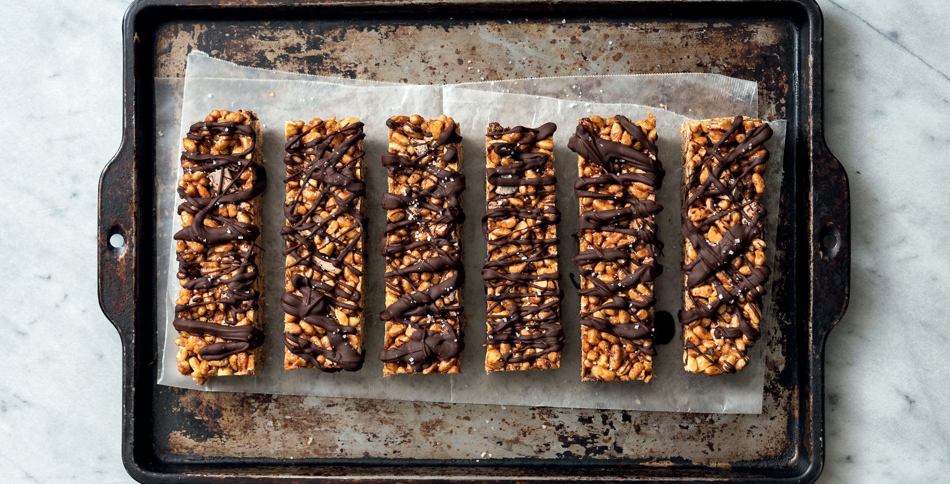 Vegan Chocolate Peanut Butter Rice Krispy Bars