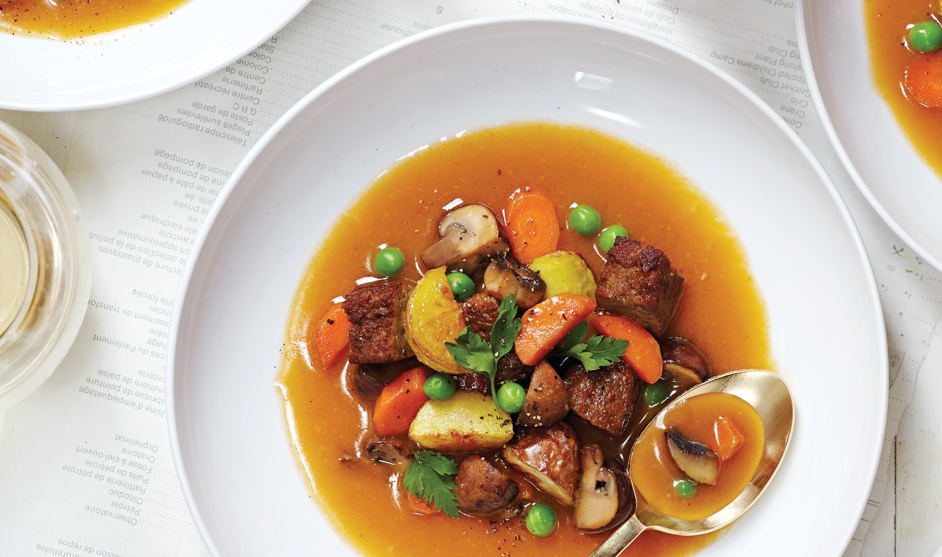 Vegan Boeuf Bourguignon in Red Wine Sauce