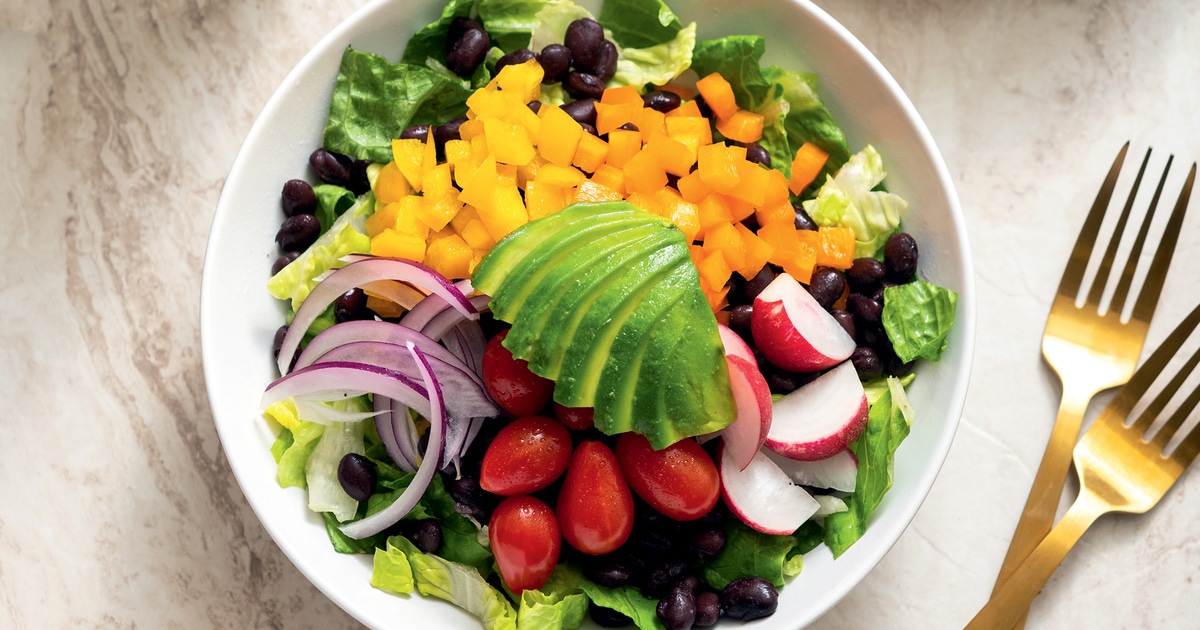 Loaded Meal-Prep Southwest Salad With Creamy Cashew-Lime Dressing | VegNews