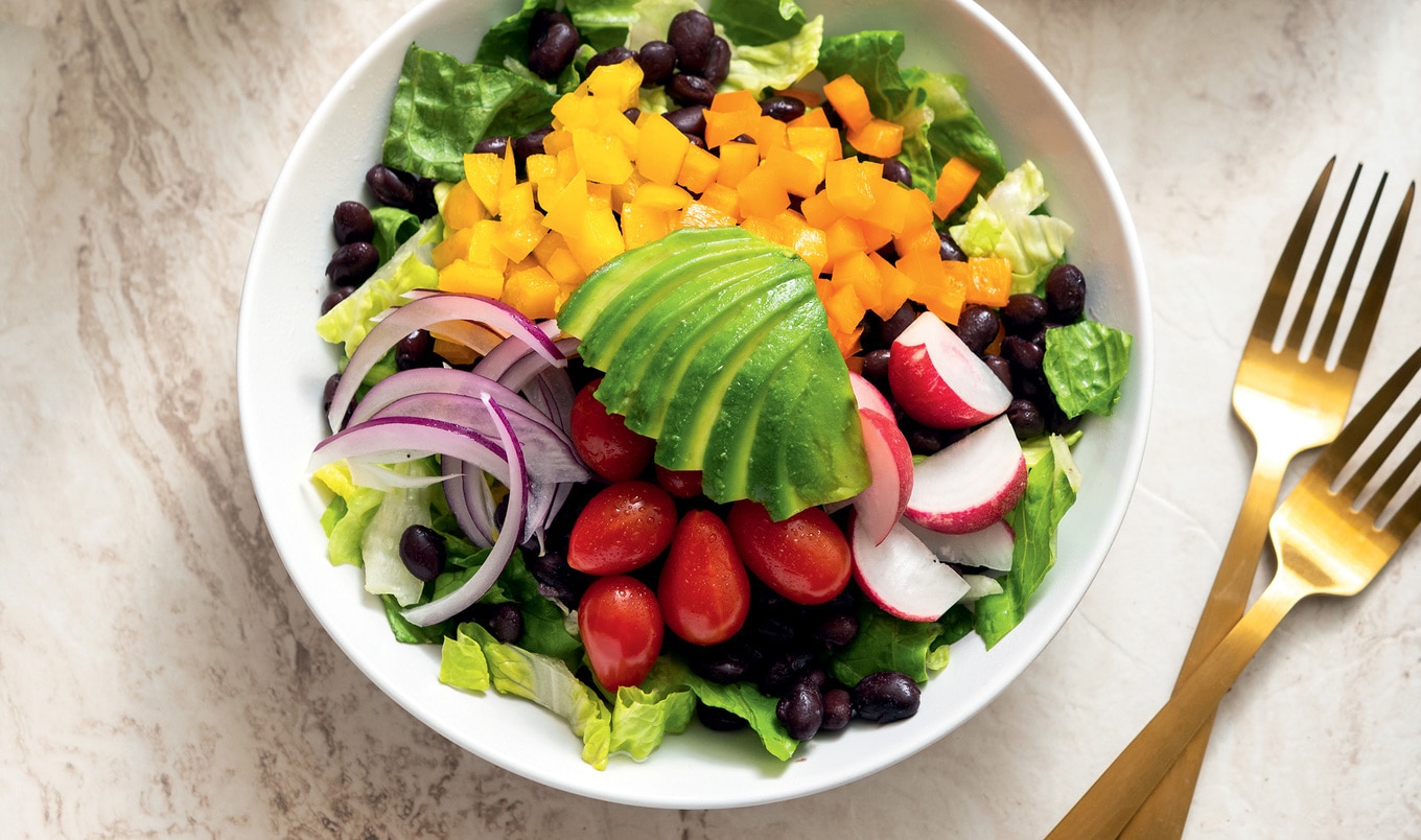Loaded Meal-Prep Southwest Salad With Creamy Cashew-Lime Dressing
