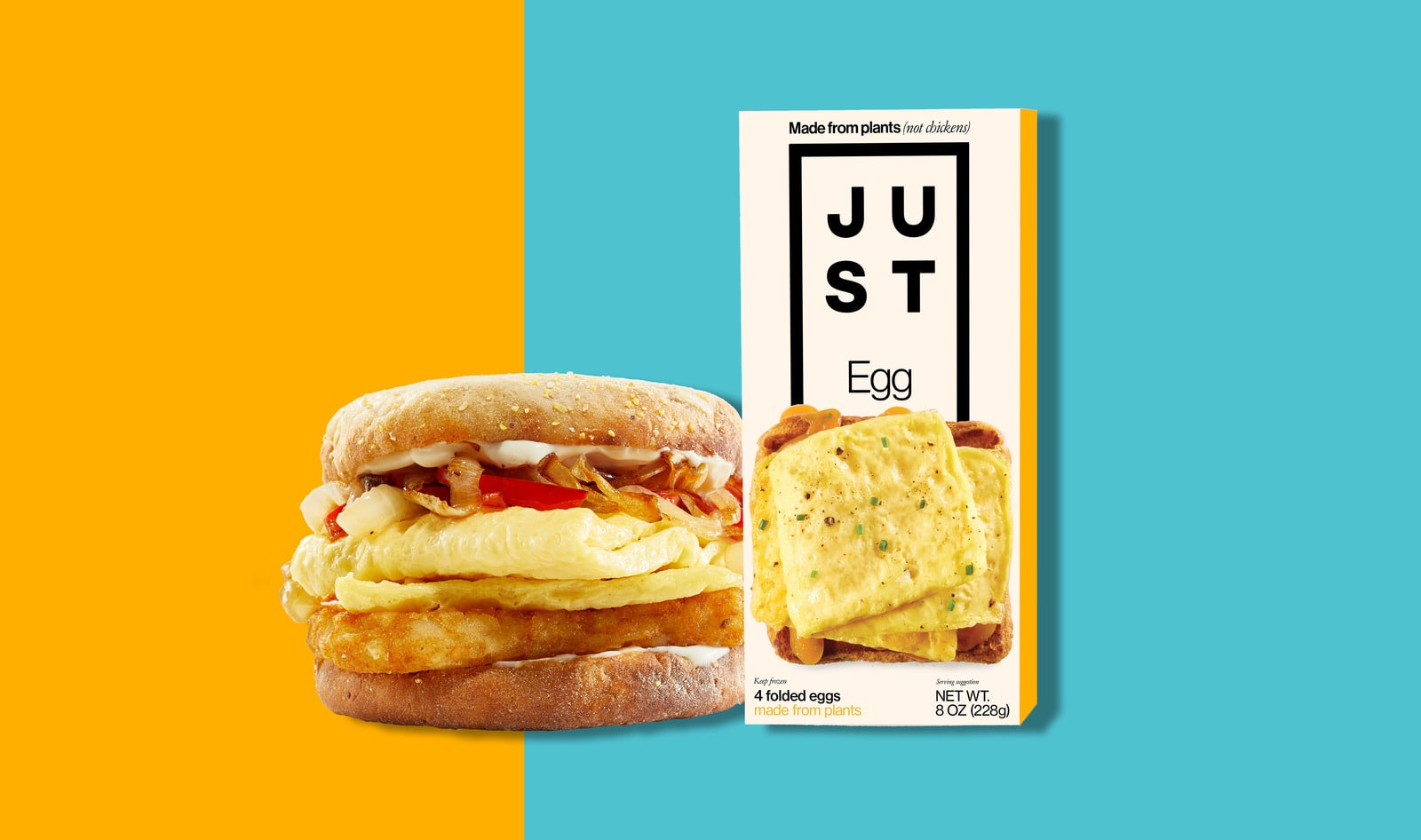 JUST to Launch Breakfast-Sandwich-Ready Folded Vegan Egg Omelettes