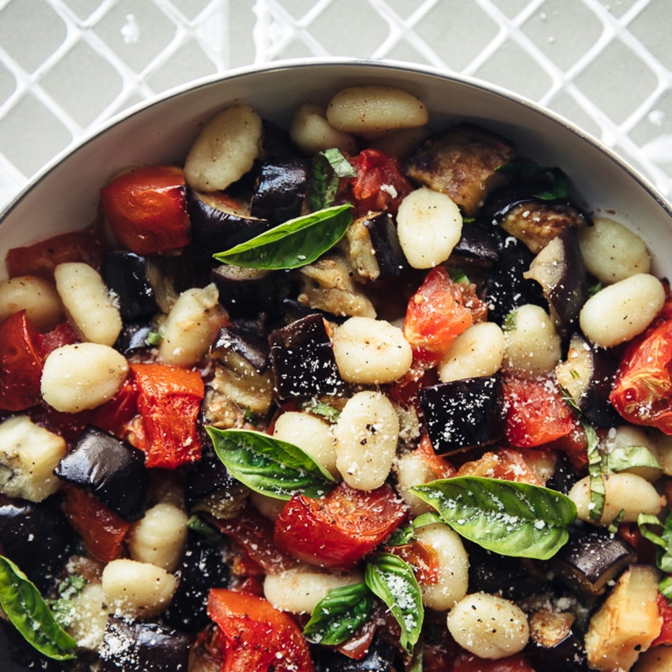 Pillowy Gnocchi With&nbsp;Roasted Eggplant and Tomato