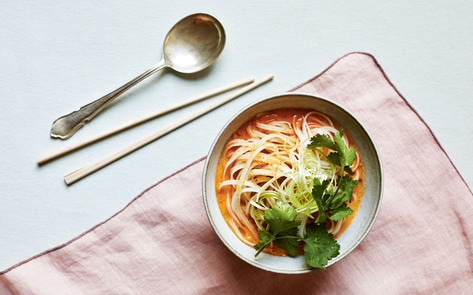 Spicy Vegan Noodle Soup