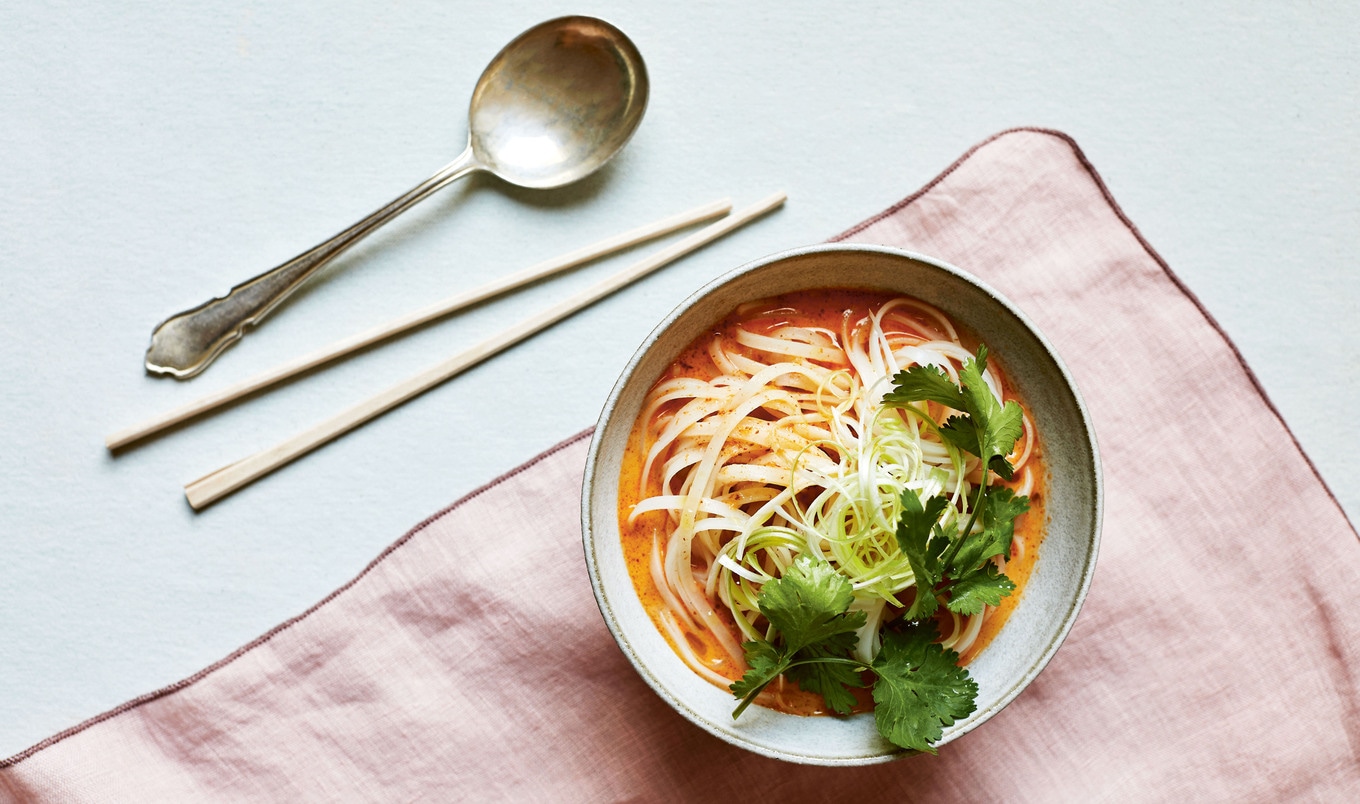 Spicy Vegan Noodle Soup