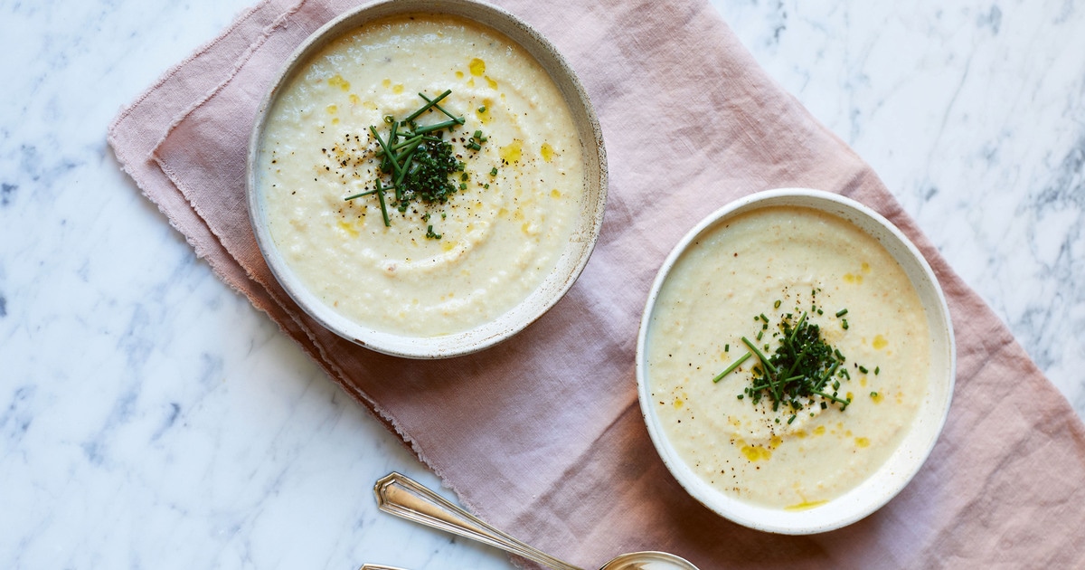 Vegan Cauliflower Cheese Soup  | VegNews