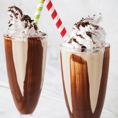 Rich Vegan Tahini Coffee Shake With Dark Chocolate