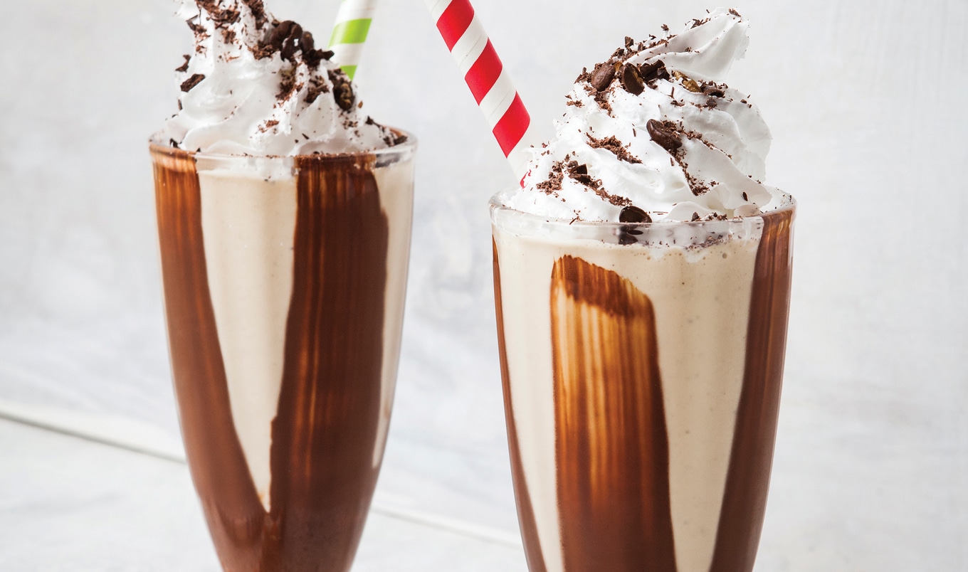 Rich Vegan Tahini Coffee Shake With Dark Chocolate