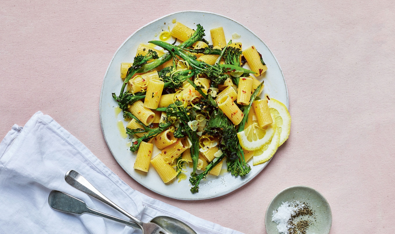Roasted Lemony Broccoli Rigatoni