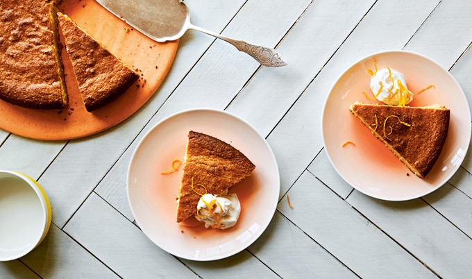 Vegan Almond Orange Cardamom Cake 