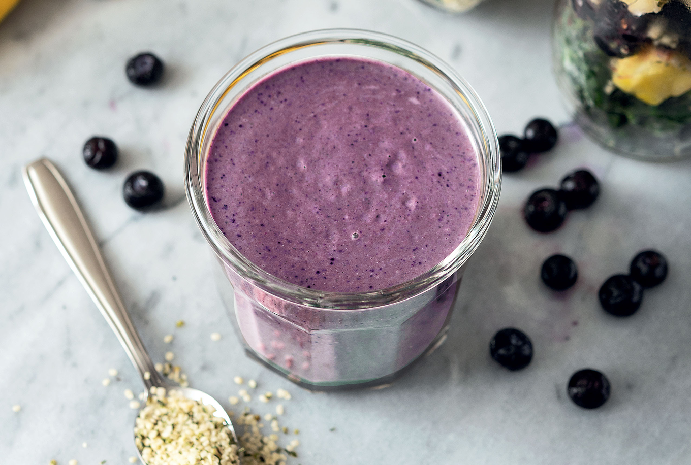 VegNews.BlueberrySmoothieJar