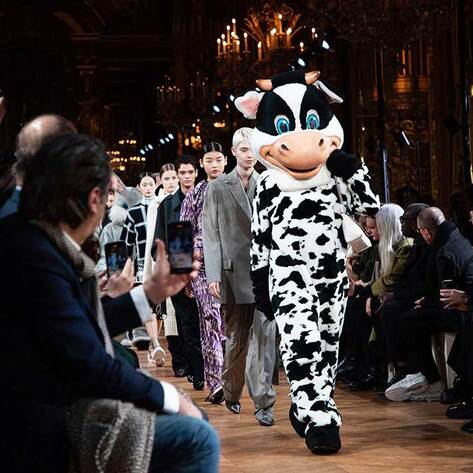 Models Dressed as Cows, Rabbits, and Foxes Walk Runway for Stella McCartney’s Animal-Free Fall 2020 Collection&nbsp;&nbsp;