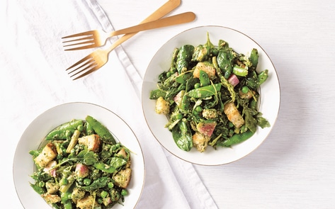 Vegan Spring Vegetable Panzanella