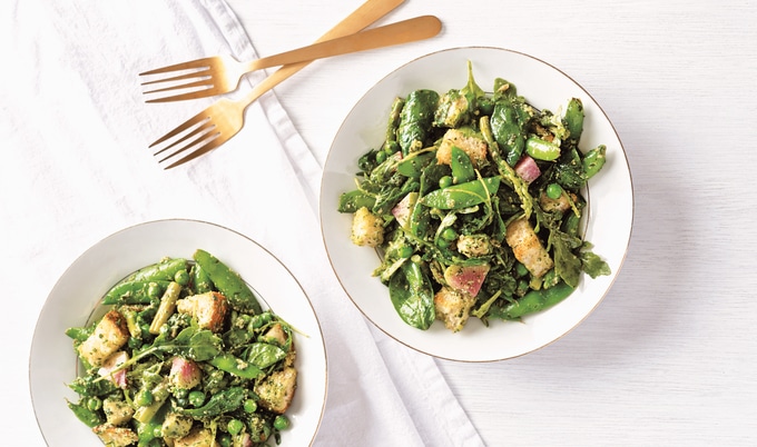 Vegan Spring Vegetable Panzanella