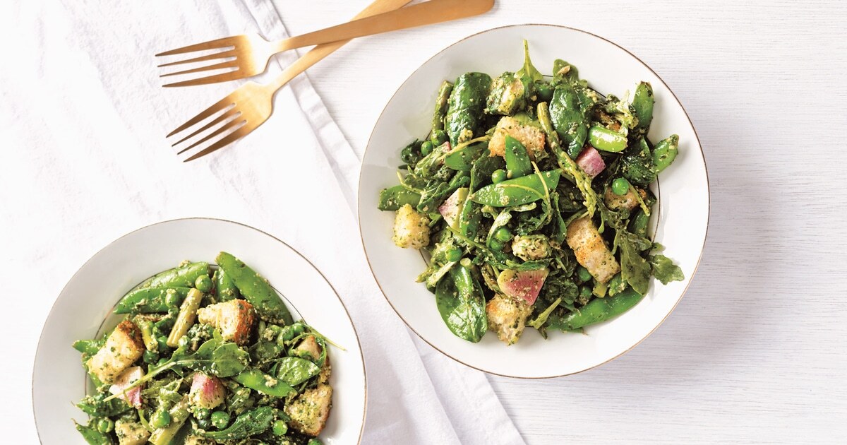 Spring Vegetable Panzanella Salad | VegNews