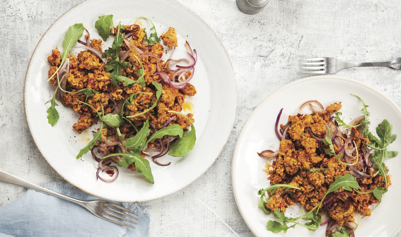 Vegan Harissa-Spiced Tofu Scramble