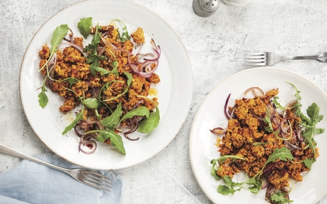 Vegan Harissa-Spiced Tofu Scramble