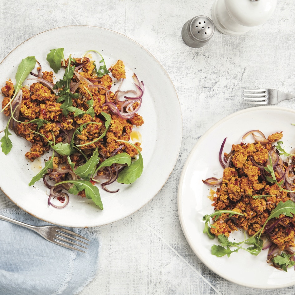 Vegan Harissa-Spiced Tofu Scramble