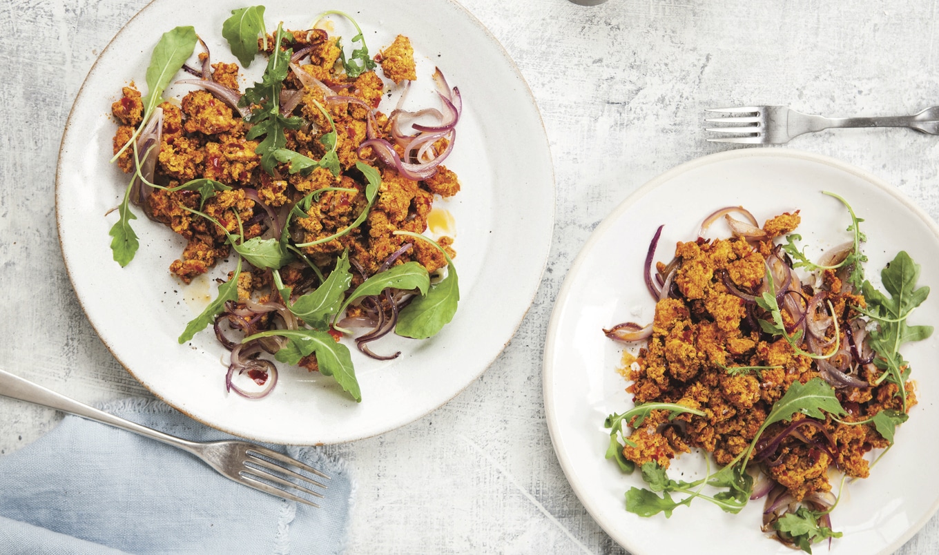 Vegan Harissa-Spiced Tofu Scramble