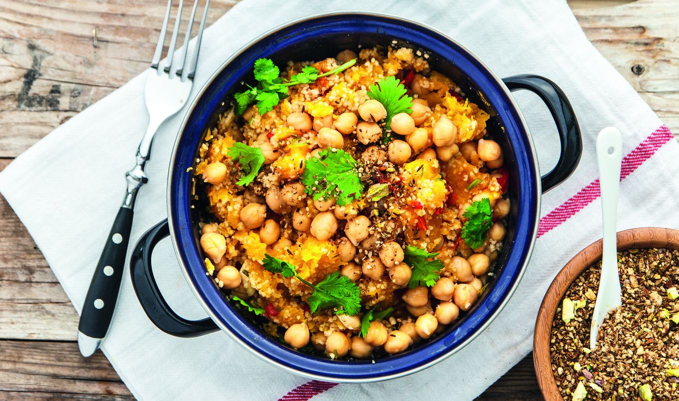 Butternut Squash Chickpea Salad With Dukkah
