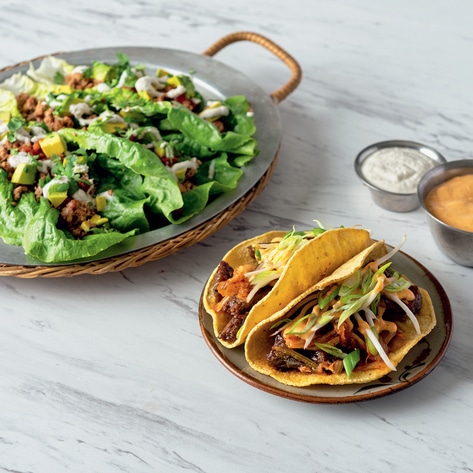 Vegan Pinto Pecan Lettuce Tacos