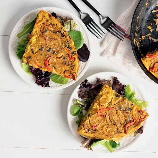 Chickpea Breakfast Frittata With Hash Brown Crust