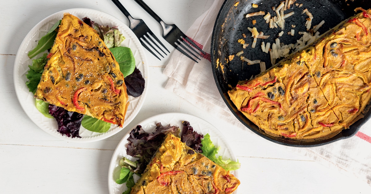 Chickpea Breakfast Frittata With Hash Brown Crust | VegNews
