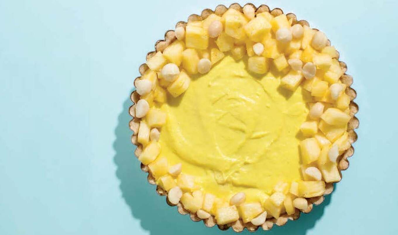 Pineapple Ginger Macadamia Cream Tart
