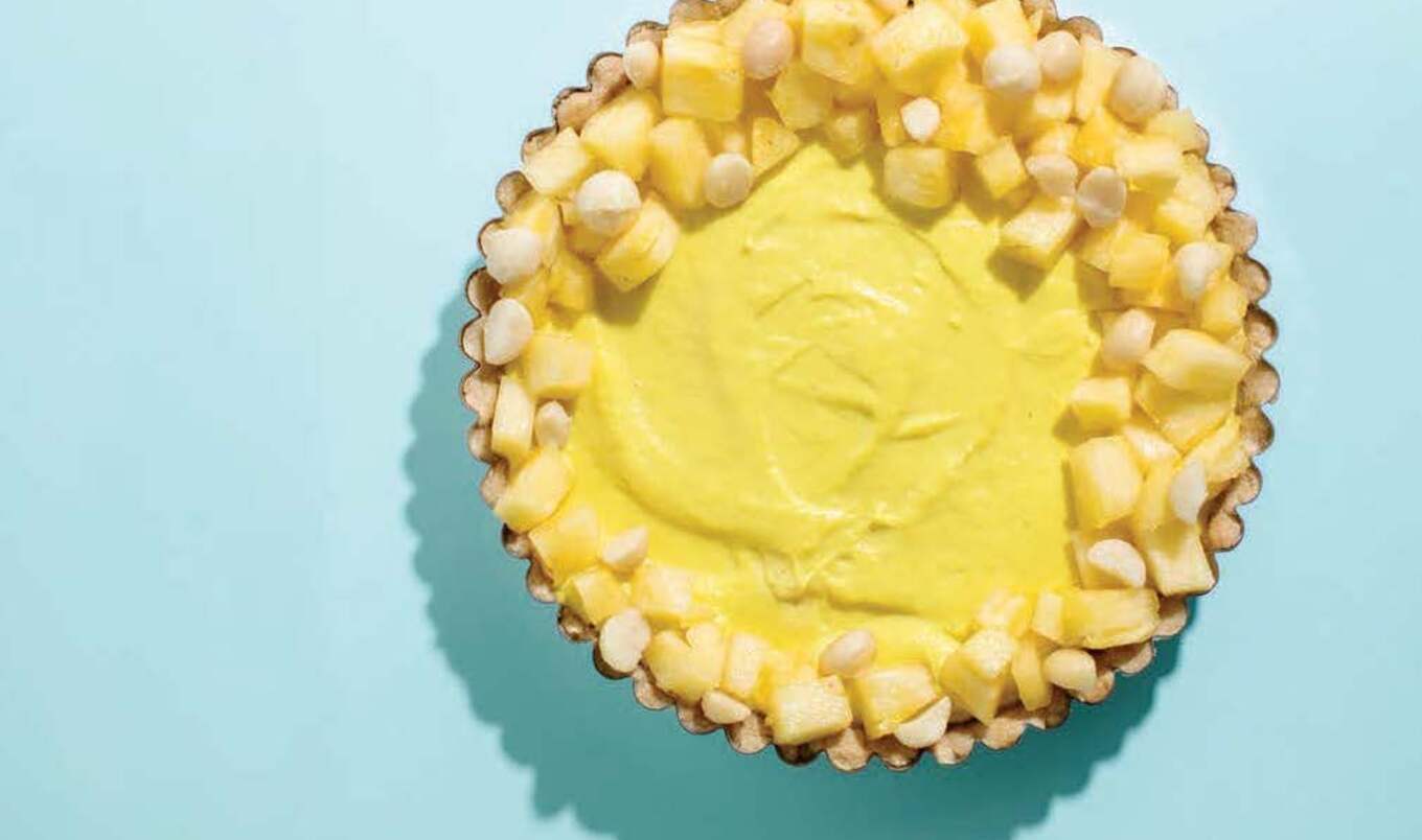 Vegan Pineapple Ginger Macadamia Tart