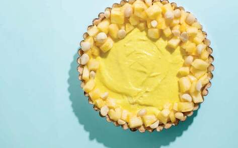 Vegan Pineapple Ginger Macadamia Tart