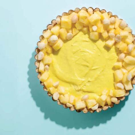 Vegan Pineapple Ginger Macadamia Tart
