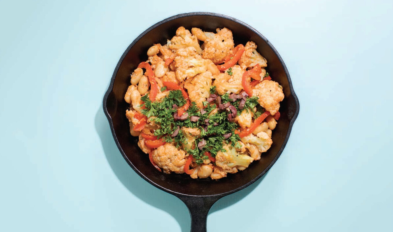 Vegan Cauliflower Peperonata Skillet