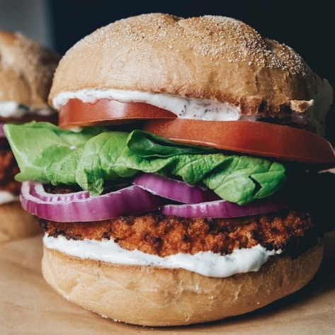 Vegan Buffalo Cauliflower Sandwich